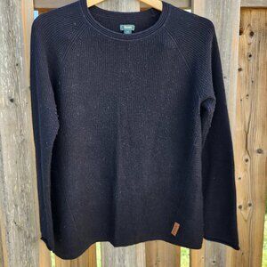 ROOTS Canada Sweater Knit Women's Small Black Cashmere Wool Blend